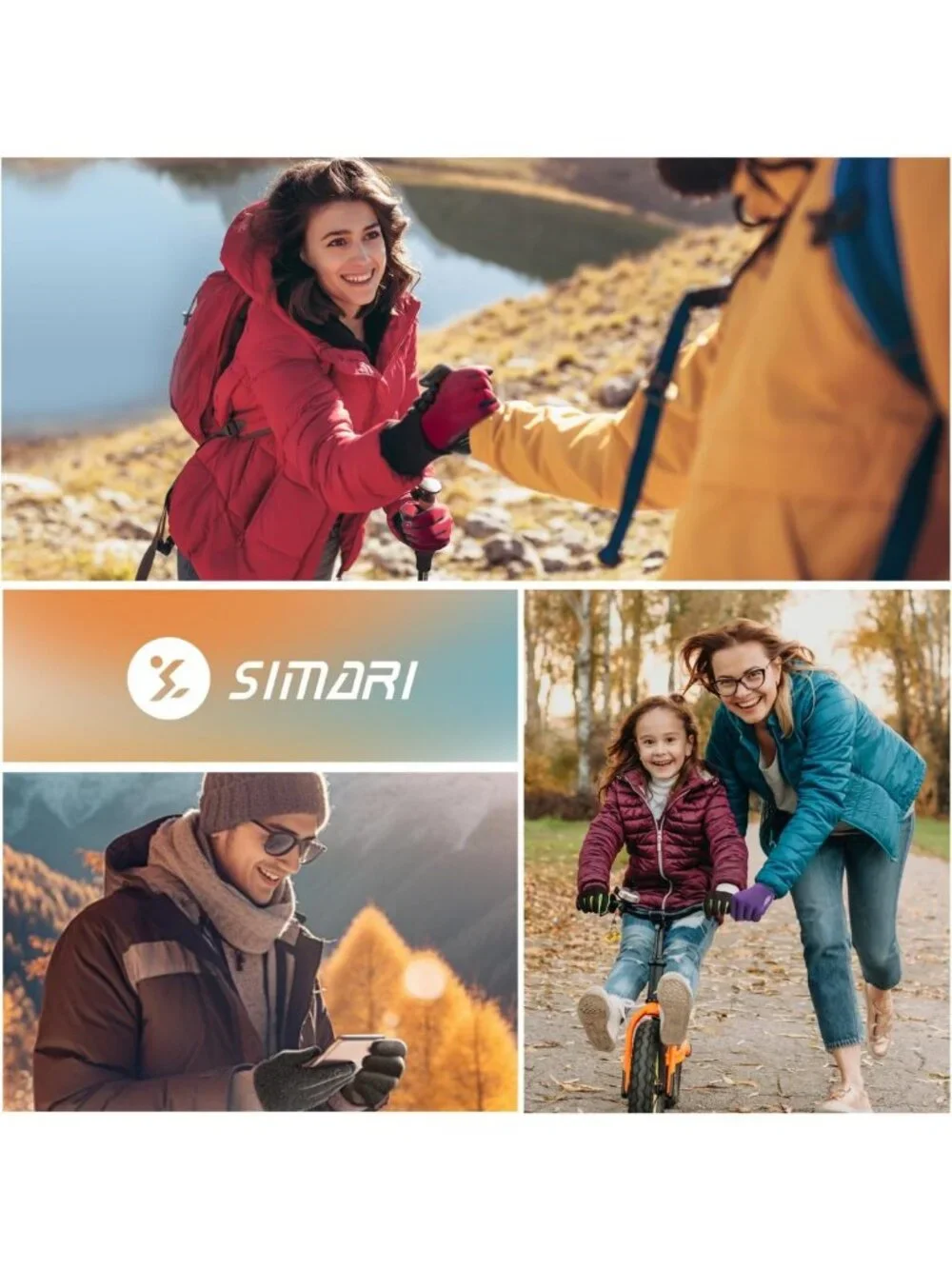 Warm Thermal Touch Screen Gloves for Men & Women - Non-Slip Ski & Snow Liner for